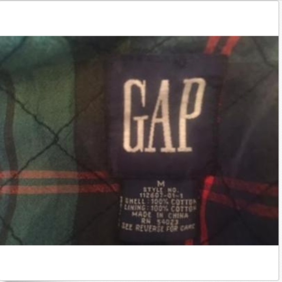 GAP | Suits & Blazers | Gap Denim Vest Quilted Back Plaid Interior Sz M ...